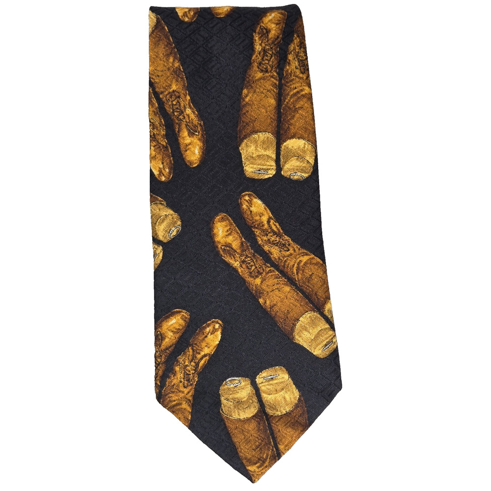 Chaps Ralph Lauren Tie Mens One Size Black Silk Equestrian Boots Western Novelty